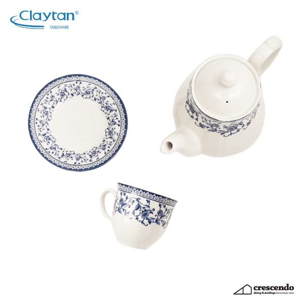 Claytan Aster Blue 14pc. Tea Set