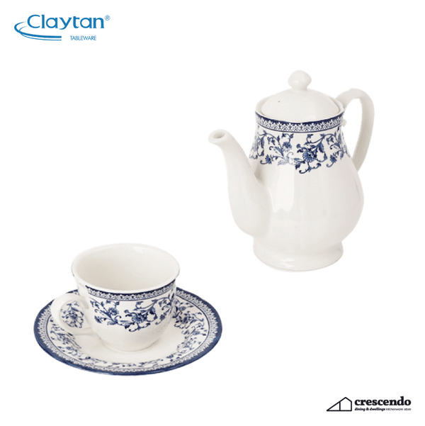 Claytan Aster Blue 14pc. Tea Set