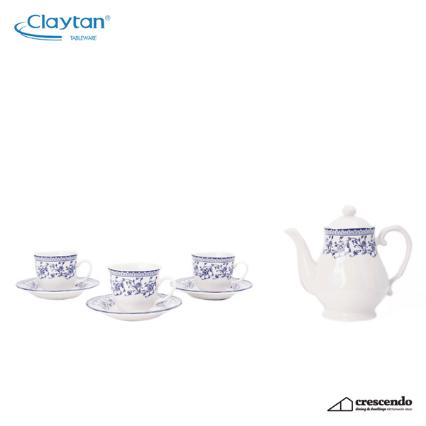 Claytan Aster Blue 14pc. Tea Set