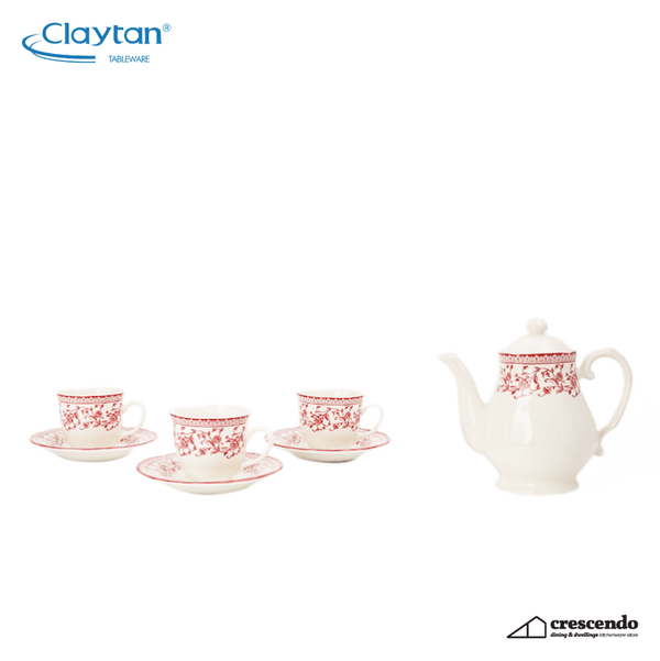 Claytan Aster Pink  14pc. Tea Set