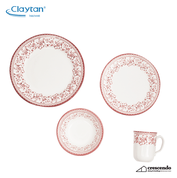 Claytan  Aster Pink  16pc. Dinner Set