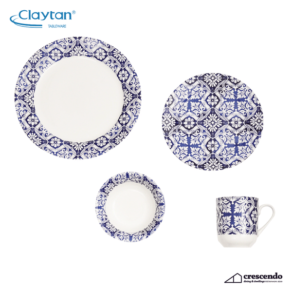 Claytan Gracewins Blue 16pc. Dinner Set