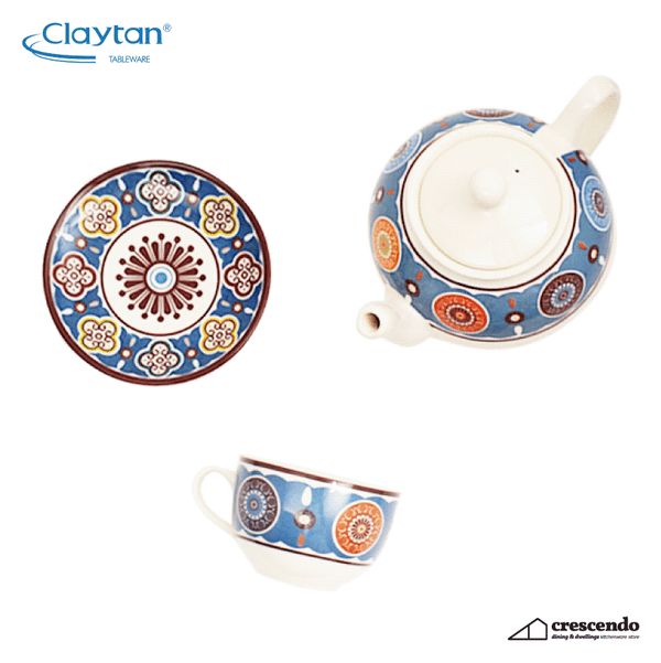 Claytan Sumaya Blue 14pc. Tea Set