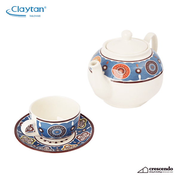 Claytan Sumaya Blue 14pc. Tea Set