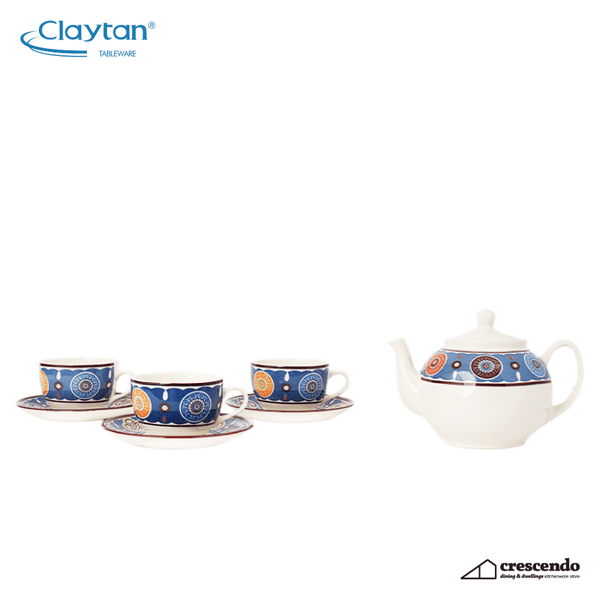 Claytan Sumaya Blue 14pc. Tea Set