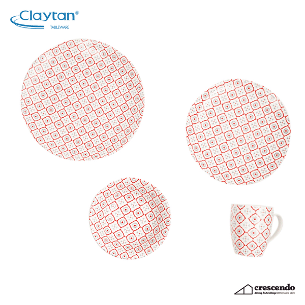 Claytan Suzzani Twotones 16pc. Dinner Set